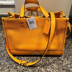 NWT Coach Leather Dempsey Carry All 1959 Tote with dust bag